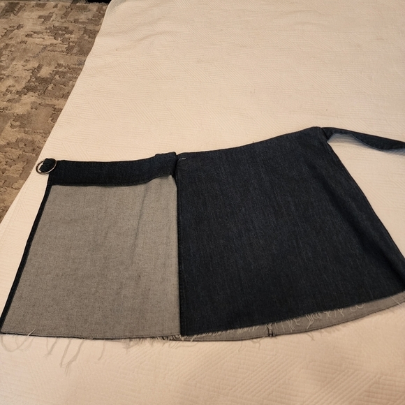 NWT Madewell Denim Raw-Hem Mini Wrap Jean Skirt Size 8 - Picture 16 of 16